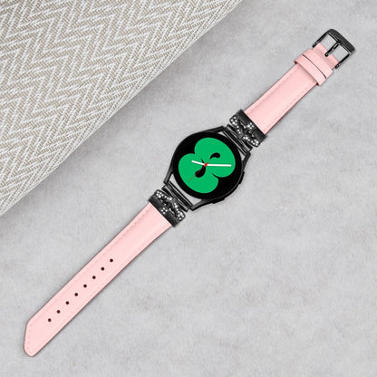 Fantastisk Kunstlæder Og Rhinsten Universal Rem passer til Smartwatch - Pink#serie_3