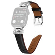 Apple Smartwatch Konstläder Och Strass Universell Armband