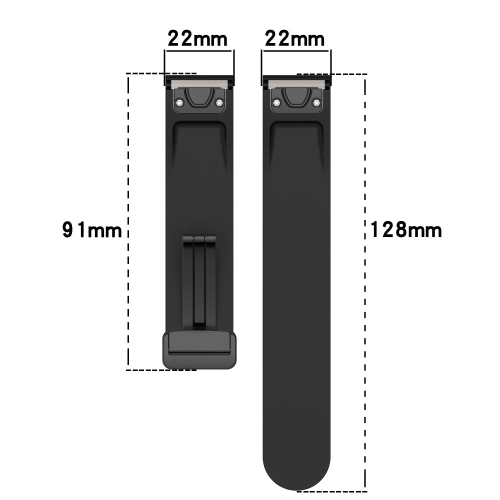 Huawei Watch GT 4 46mm / Samsung Galaxy Watch3 45mm / Garmin Venu 3 Black Buckle Watchband 22mm Magnetic Silicone Strap - Dark Yellow#serie_2
