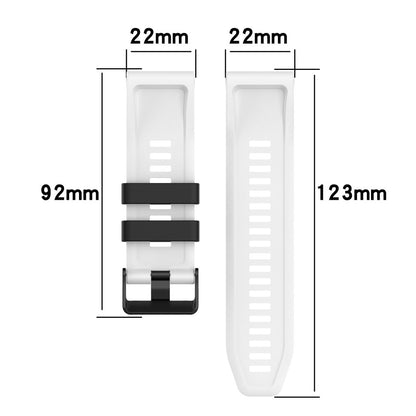 Garmin Fenix 7X Pro Watch Bands Horizontal Stripes Silicone Dual-color Strap - Black / White#serie_1