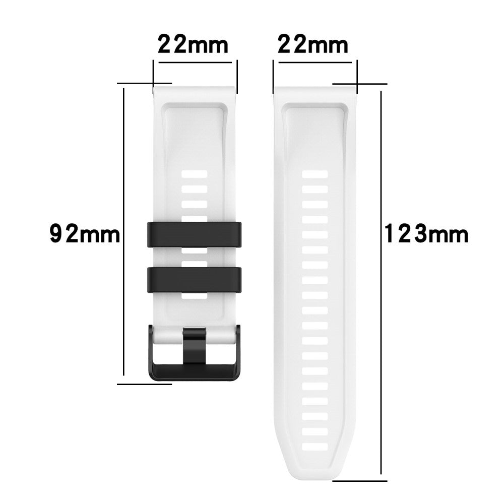 Garmin Fenix 7X Pro Watch Bands Horizontal Stripes Silicone Dual-color Strap - Black / Grey#serie_5