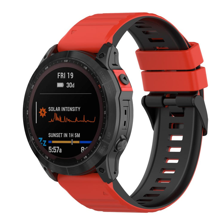 Super Nydelig Silikone Universal Rem passer til Smartwatch - Rød#serie_8