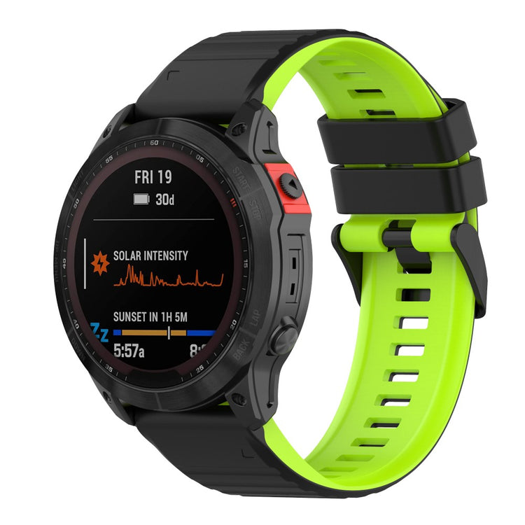 Solid Silikone Universal Rem passer til Garmin Smartwatch - Grøn#serie_7