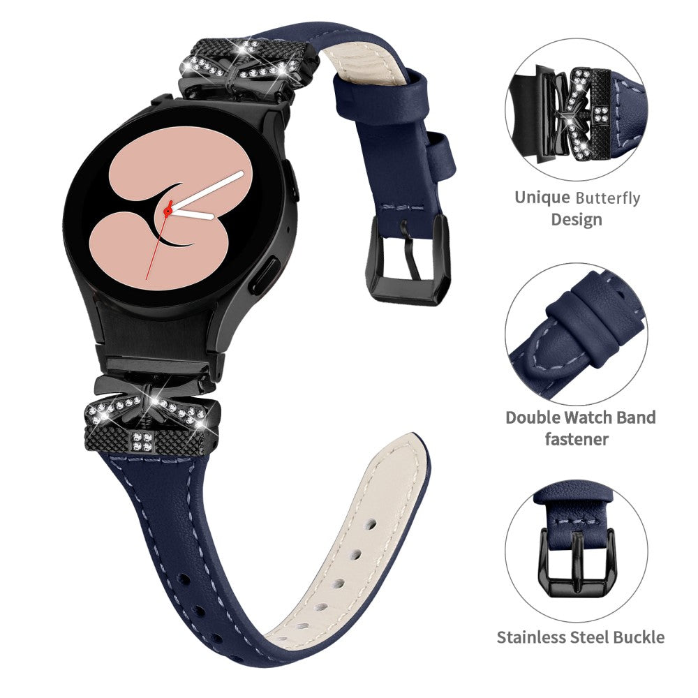 Rigtigt Pænt Kunstlæder Universal Rem passer til Samsung Smartwatch - Blå#serie_4