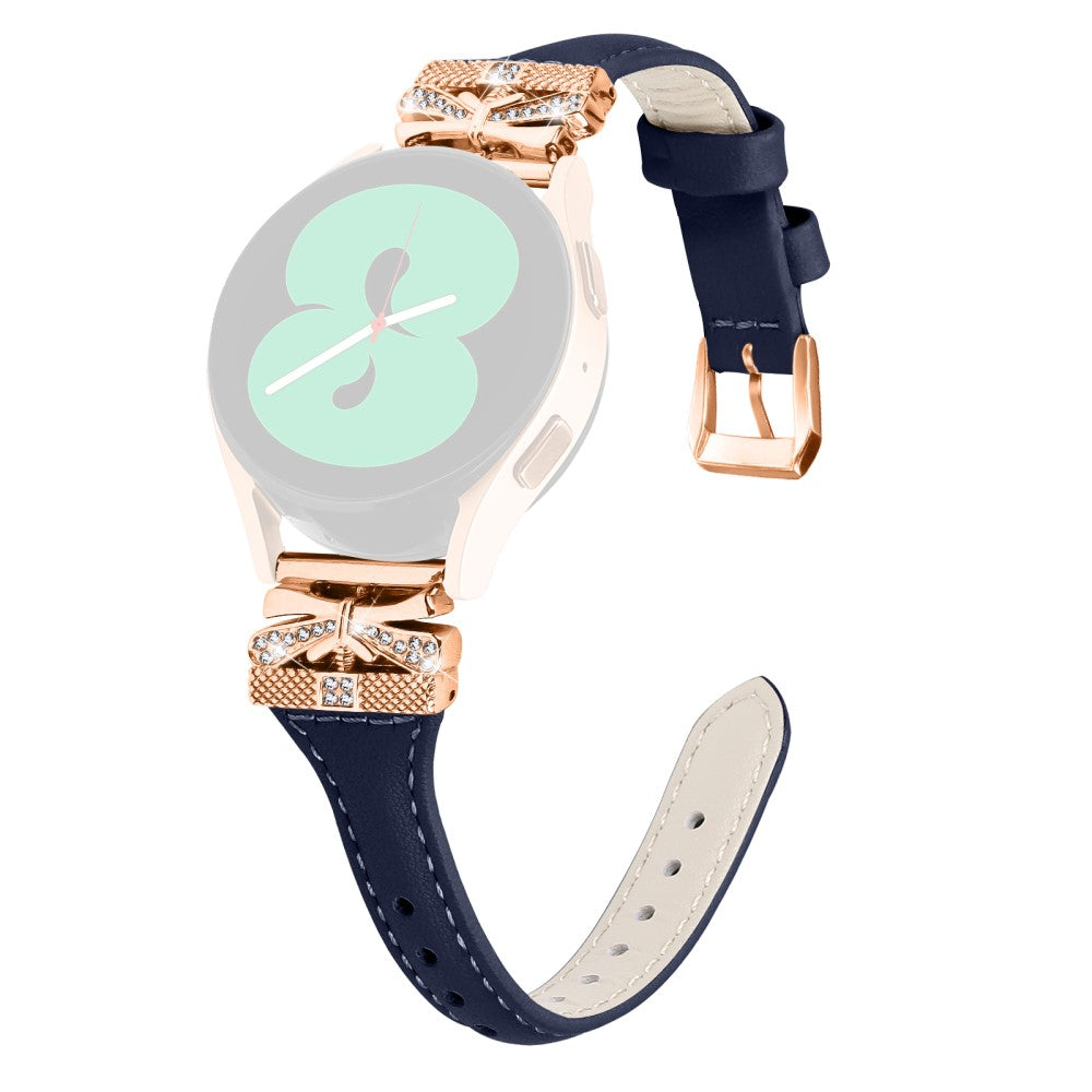Meget Elegant Kunstlæder Universal Rem passer til Samsung Smartwatch - Blå#serie_1