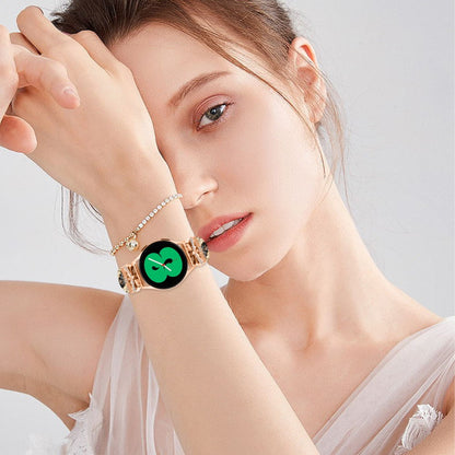 Rose Gold Buckle 20mm Strap Samsung Galaxy Watch3 41mm / Watch4 / Watch5 / Watch4 Classic / Watch4 Active / Watch5 Active Watch Band - Snake Texture#serie_4