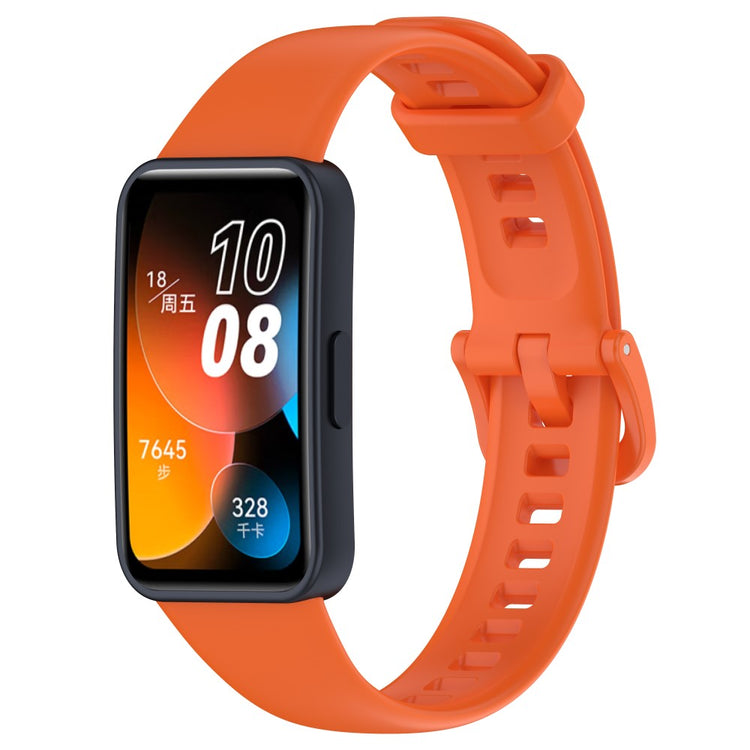 Helt Vildt Pænt Silikone Rem passer til Huawei Band 8 - Orange#serie_8