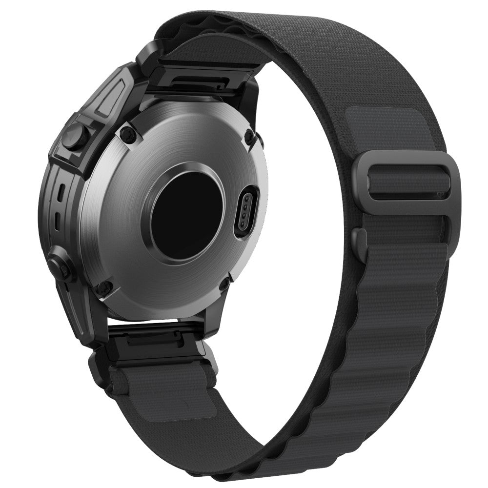 Rigtigt Holdbart Nylon Universal Rem passer til Smartwatch - Sort#serie_1