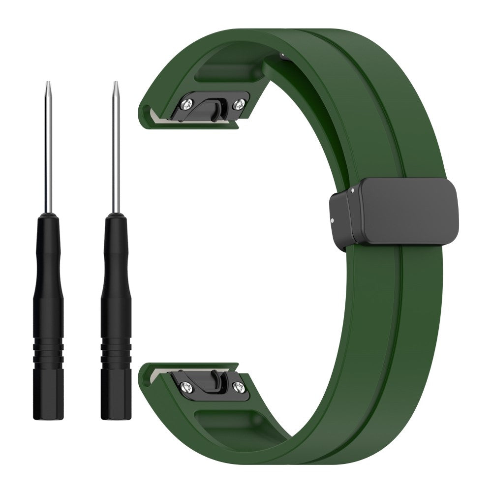 Holdbart Silikone Universal Rem passer til Smartwatch - Grøn#serie_9