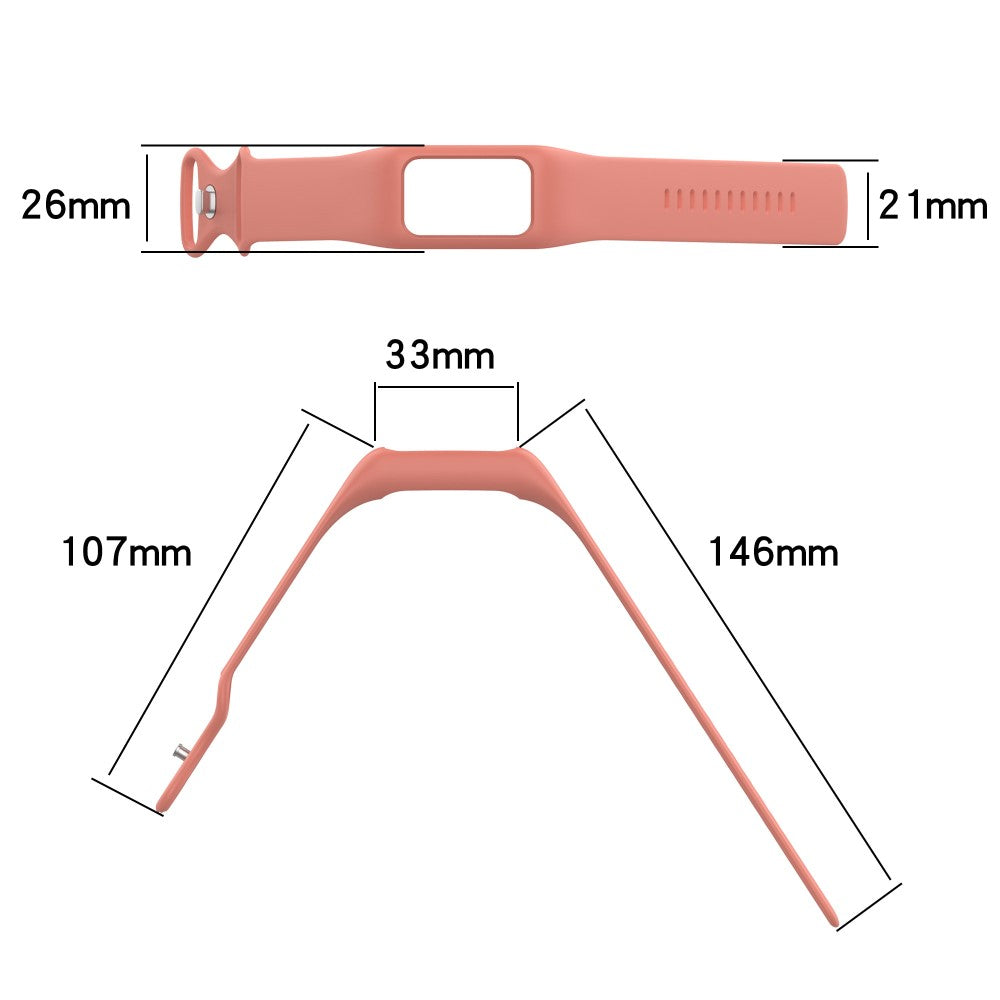 Mega Godt Silikone Universal Rem passer til Fitbit Smartwatch - Pink#serie_3