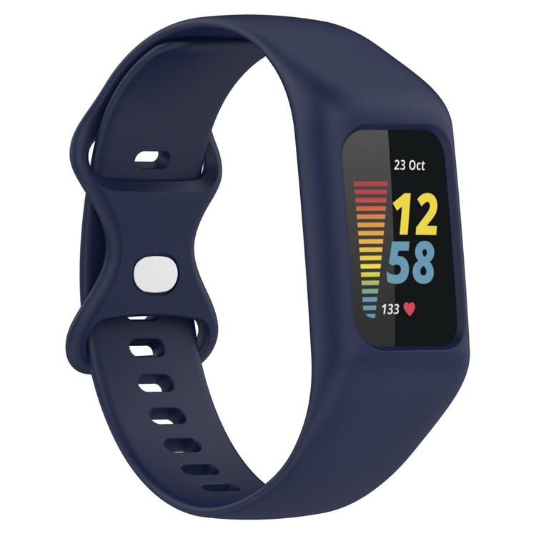 Mega Godt Silikone Universal Rem passer til Fitbit Smartwatch - Blå#serie_6