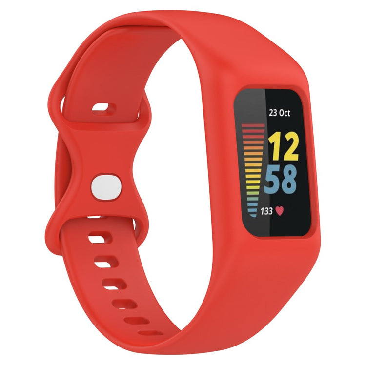 Mega Godt Silikone Universal Rem passer til Fitbit Smartwatch - Rød#serie_7