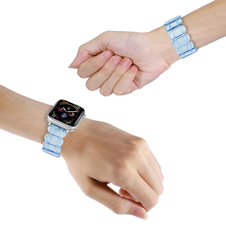Rigtigt Cool Silikone Universal Rem passer til Apple Smartwatch - Blå#serie_19