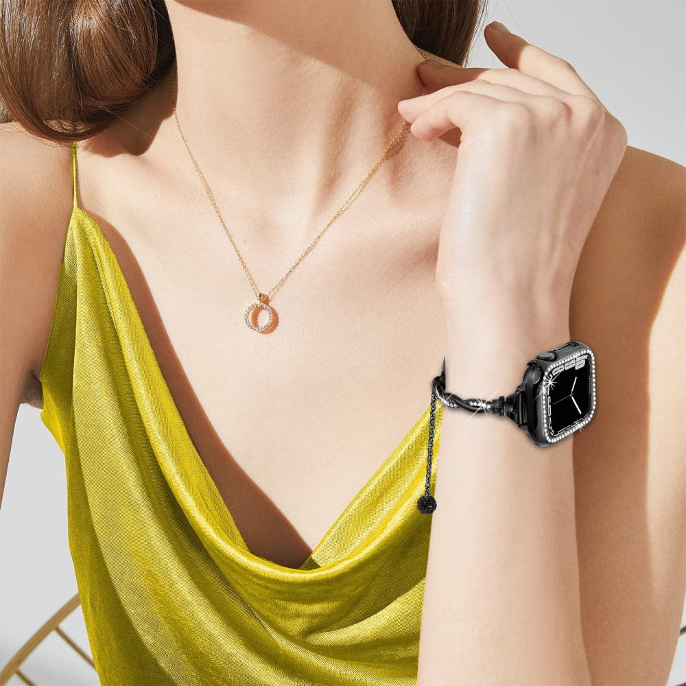 Meget Skøn Metal Universal Rem passer til Apple Smartwatch - Sort#serie_1