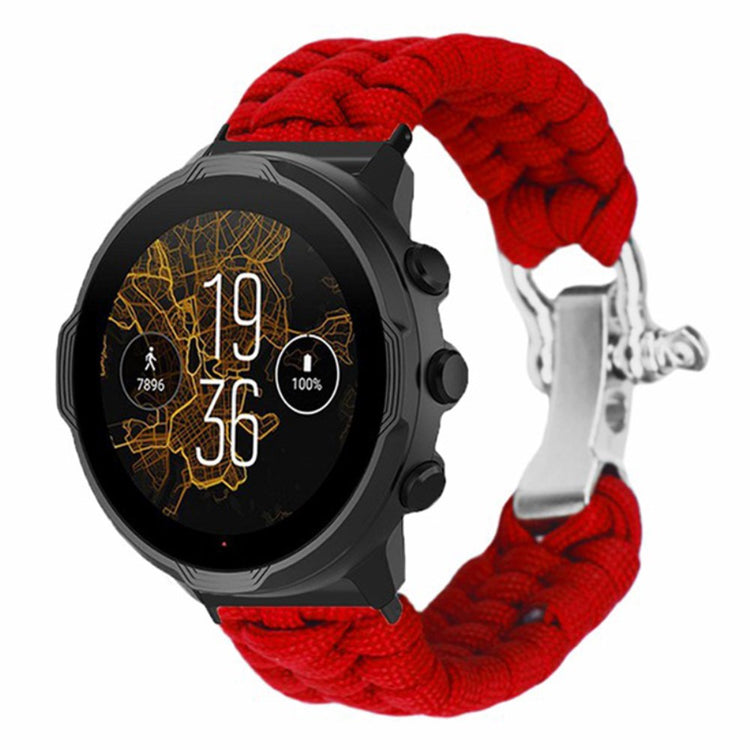 Fed Nylon Universal Rem passer til Smartwatch - Rød#serie_4