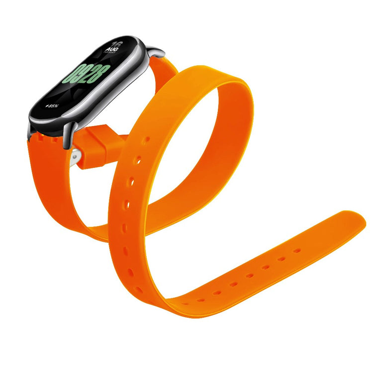 Vildt Fed Silikone Rem passer til Xiaomi Smart Band 8 - Orange#serie_2