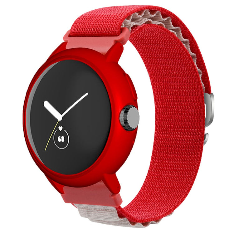 Nylon Universal Rem passer til Google Pixel Watch / Google Pixel Watch 2 - Rød#serie_4