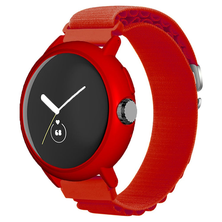 Nylon Universal Rem passer til Google Pixel Watch / Google Pixel Watch 2 - Rød#serie_5