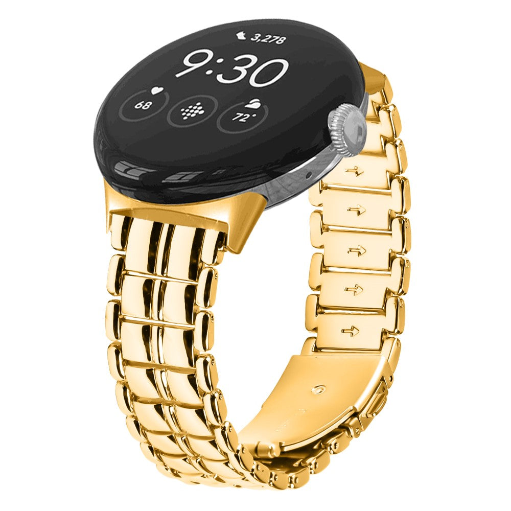 Metal Universal Rem passer til Google Pixel Watch / Google Pixel Watch 2 - Guld#serie_3