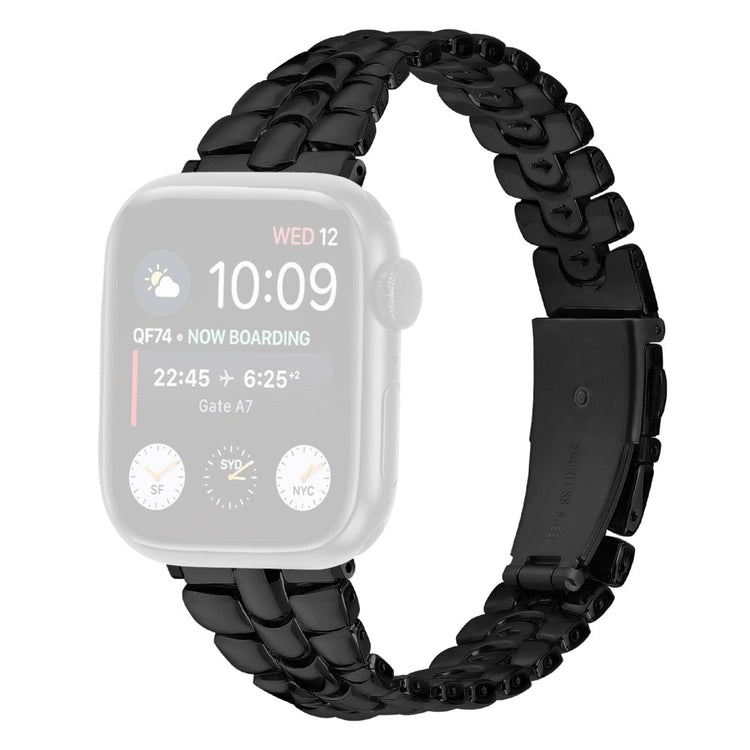 Helt Vildt Elegant Metal Universal Rem passer til Apple Smartwatch - Sort#serie_1