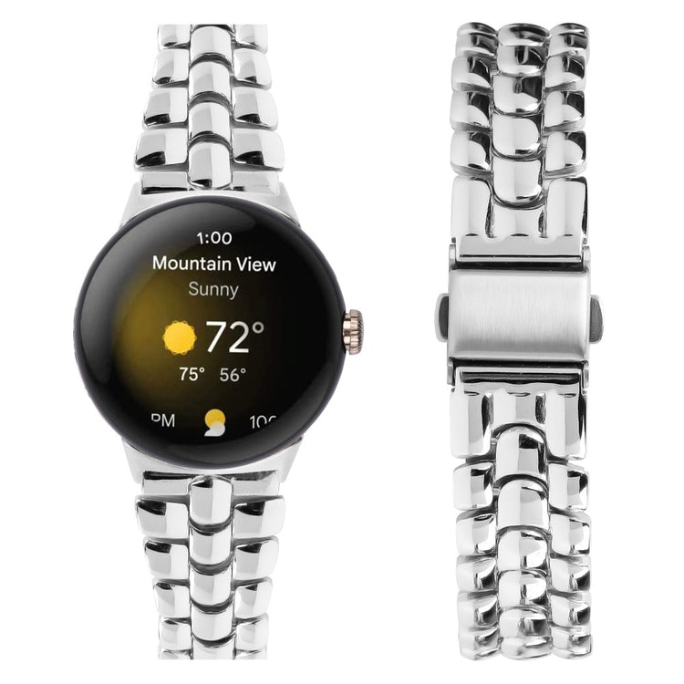 Metal Universal Rem passer til Google Pixel Watch / Google Pixel Watch 2 - Sølv#serie_4