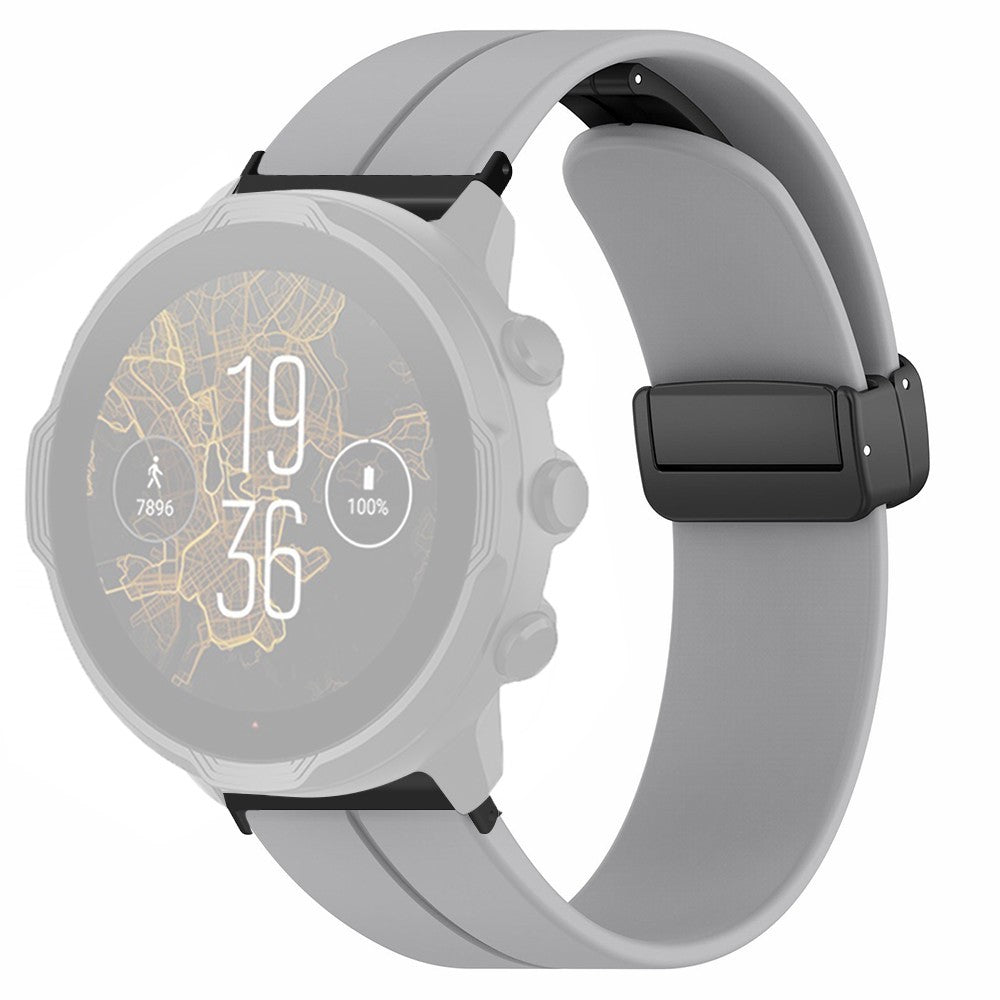Kønt Silikone Universal Rem passer til Smartwatch - Sølv#serie_7