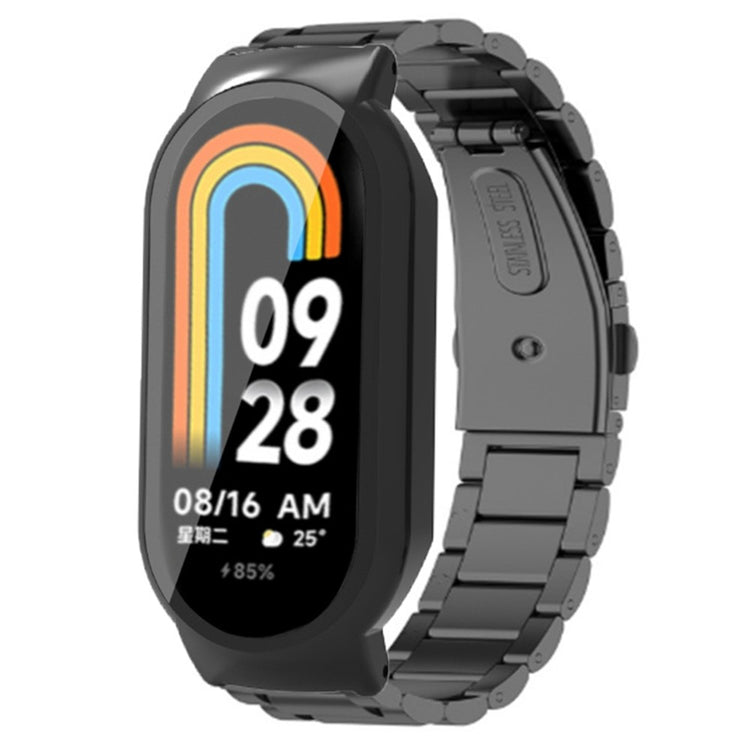 Super Elegant Glas Rem passer til Xiaomi Smart Band 8 - Sort#serie_1