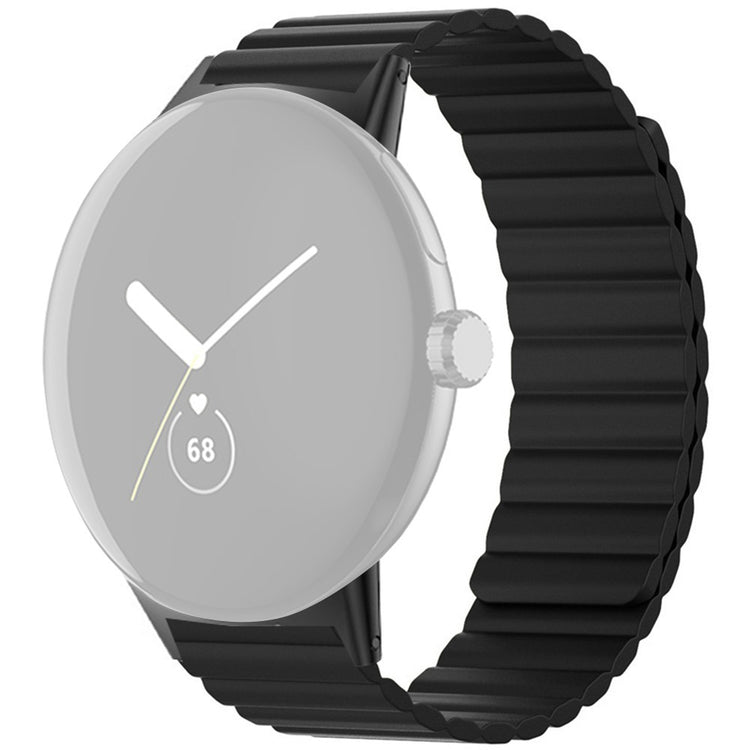 Silikone Universal Rem passer til Google Pixel Watch / Google Pixel Watch 2 - Sort#serie_4