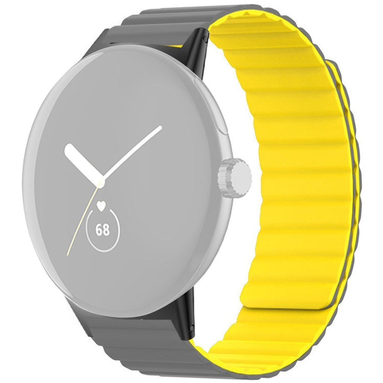 Silikone Universal Rem passer til Google Pixel Watch / Google Pixel Watch 2 - Gul#serie_6