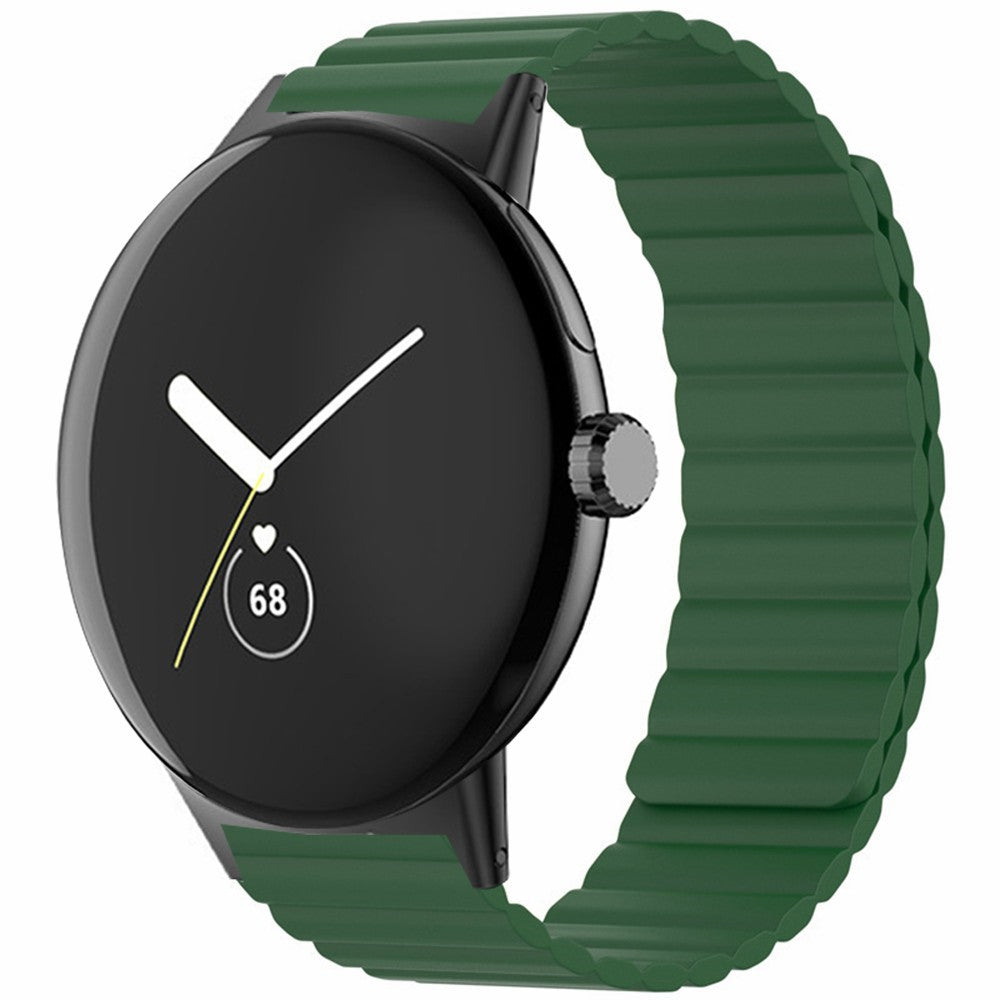 Silikone Universal Rem passer til Google Pixel Watch / Google Pixel Watch 2 - Grøn#serie_7