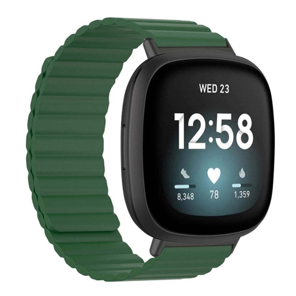 Super Sejt Silikone Universal Rem passer til Fitbit Smartwatch - Grøn#serie_5