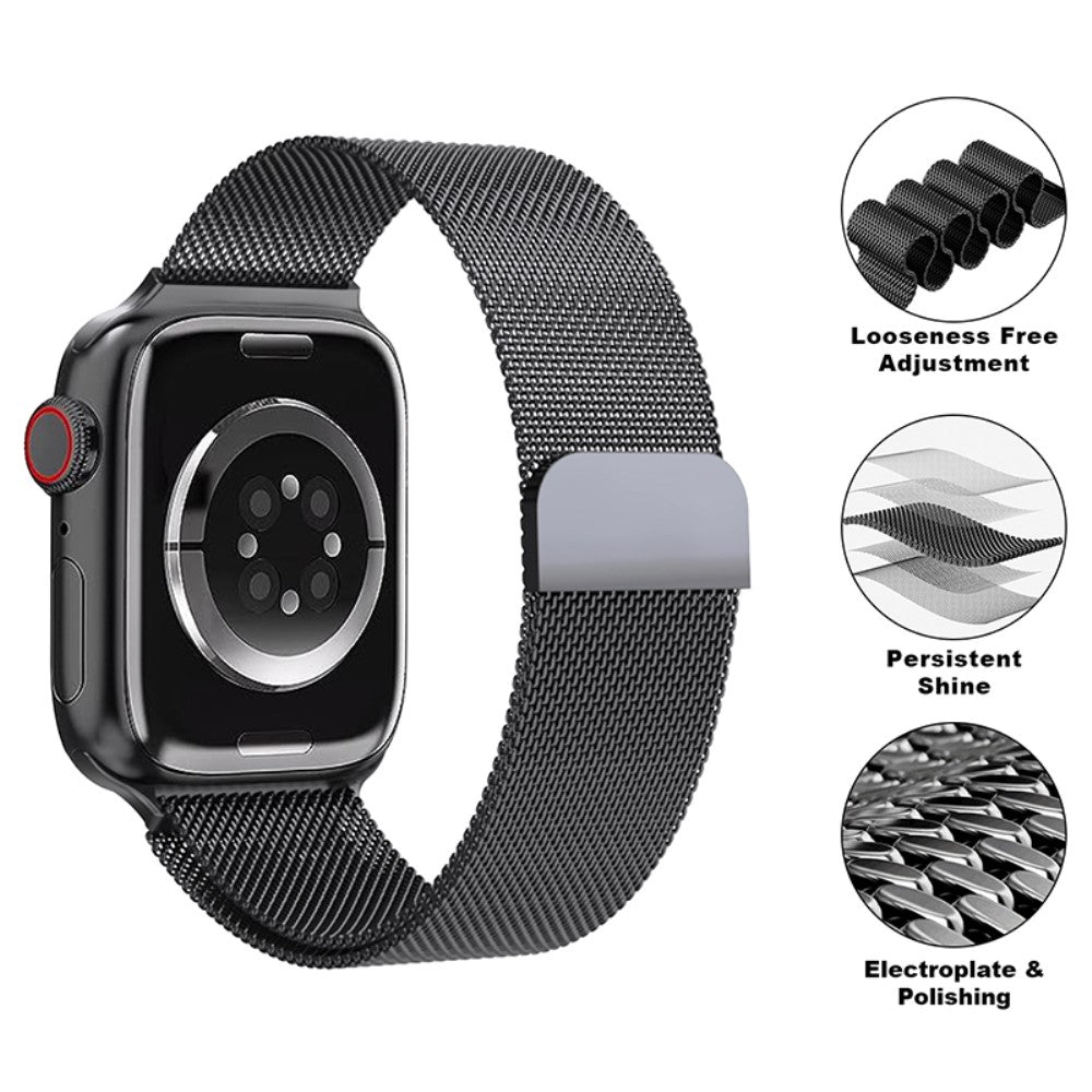 Vildt Rart Metal Universal Rem passer til Apple Smartwatch - Sølv#serie_15