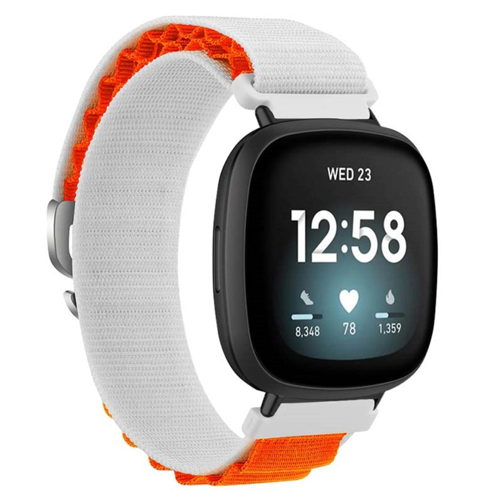 Super Godt Nylon Universal Rem passer til Fitbit Smartwatch - Orange#serie_11