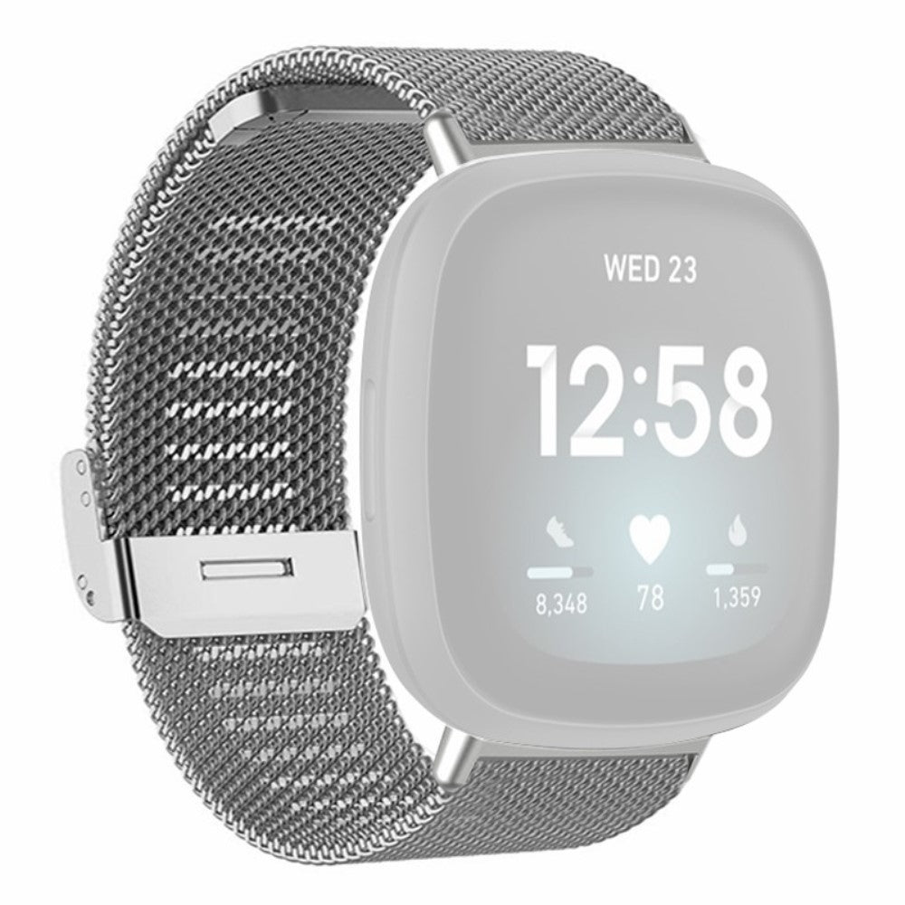 Meget Sejt Metal Universal Rem passer til Fitbit Smartwatch - Sølv#serie_2