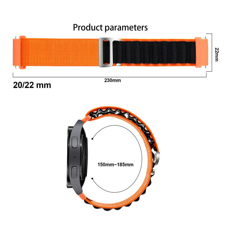 Rigtigt Cool Nylon Rem passer til 20mm - Sort#serie_4