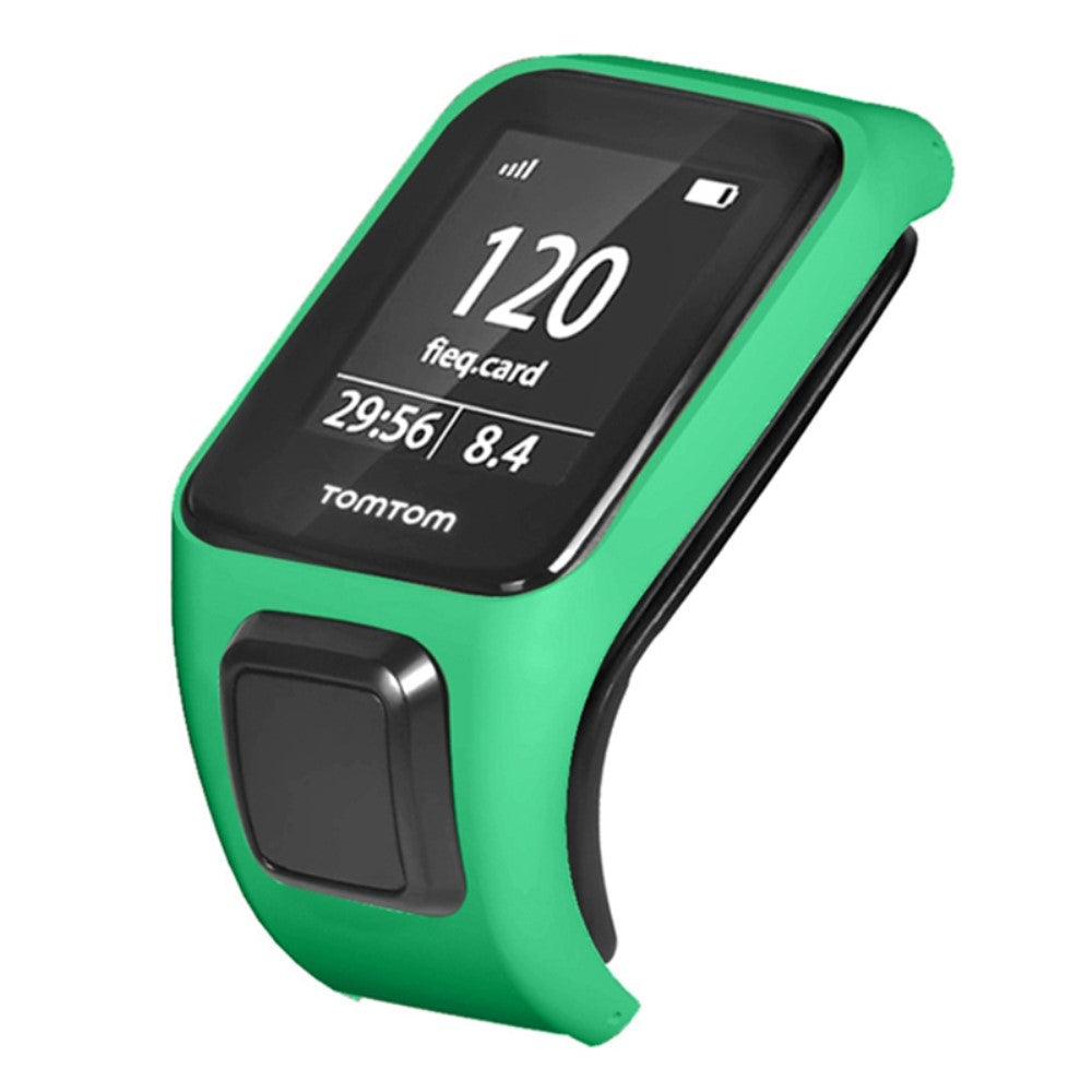 Hårdt Silikone Universal Bumper passer til Tomtom Smartwatch - Grøn#serie_2