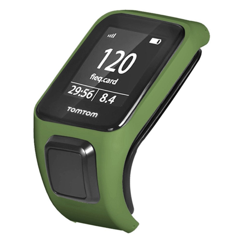 Hårdt Silikone Universal Bumper passer til Tomtom Smartwatch - Grøn#serie_7