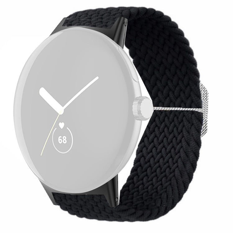 Nylon Universal Rem passer til Google Pixel Watch / Google Pixel Watch 2 - Sort#serie_2