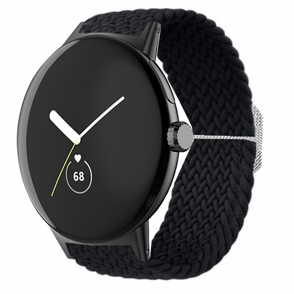 Nylon Universal Rem passer til Google Pixel Watch / Google Pixel Watch 2 - Sort#serie_2