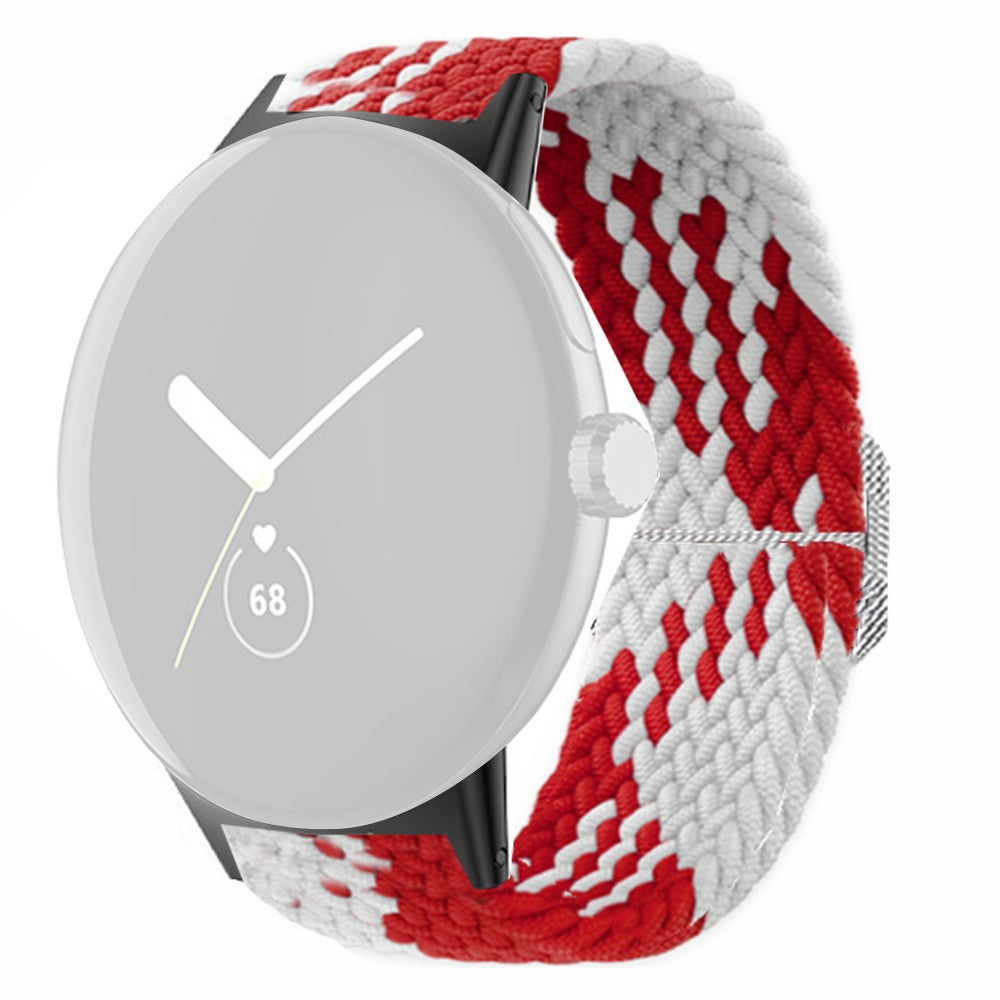 Nylon Universal Rem passer til Google Pixel Watch / Google Pixel Watch 2 - Rød#serie_3