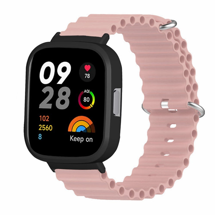 Rigtigt Skøn Silikone Rem passer til Xiaomi Redmi Watch 3 - Pink#serie_12