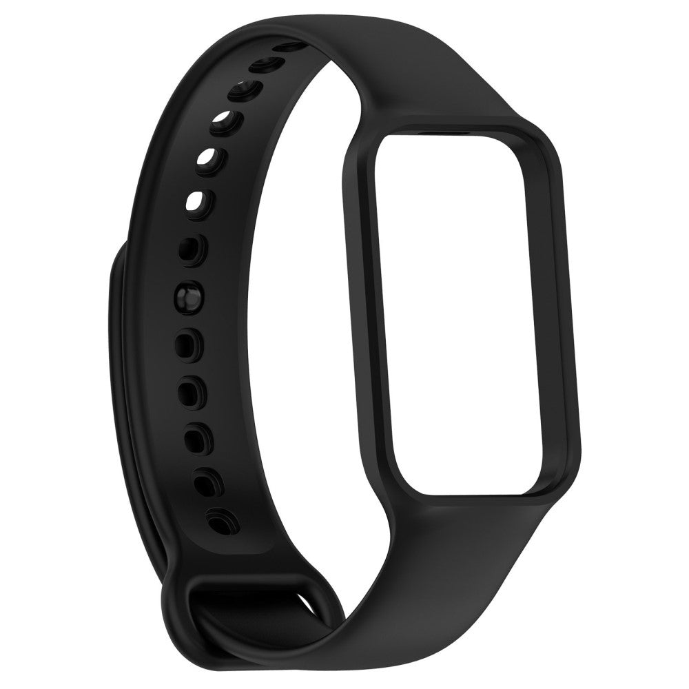 Silikone Universal Rem passer til Xiaomi Redmi Band 2 / Xiaomi Smart Band 8 Active - Sort#serie_1