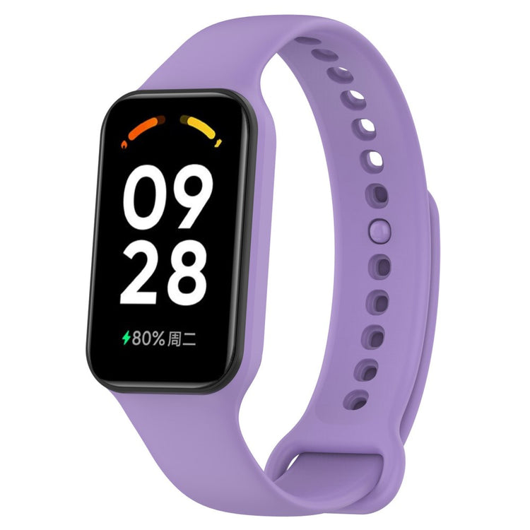 Silikone Universal Rem passer til Xiaomi Redmi Band 2 / Xiaomi Smart Band 8 Active - Lilla#serie_12