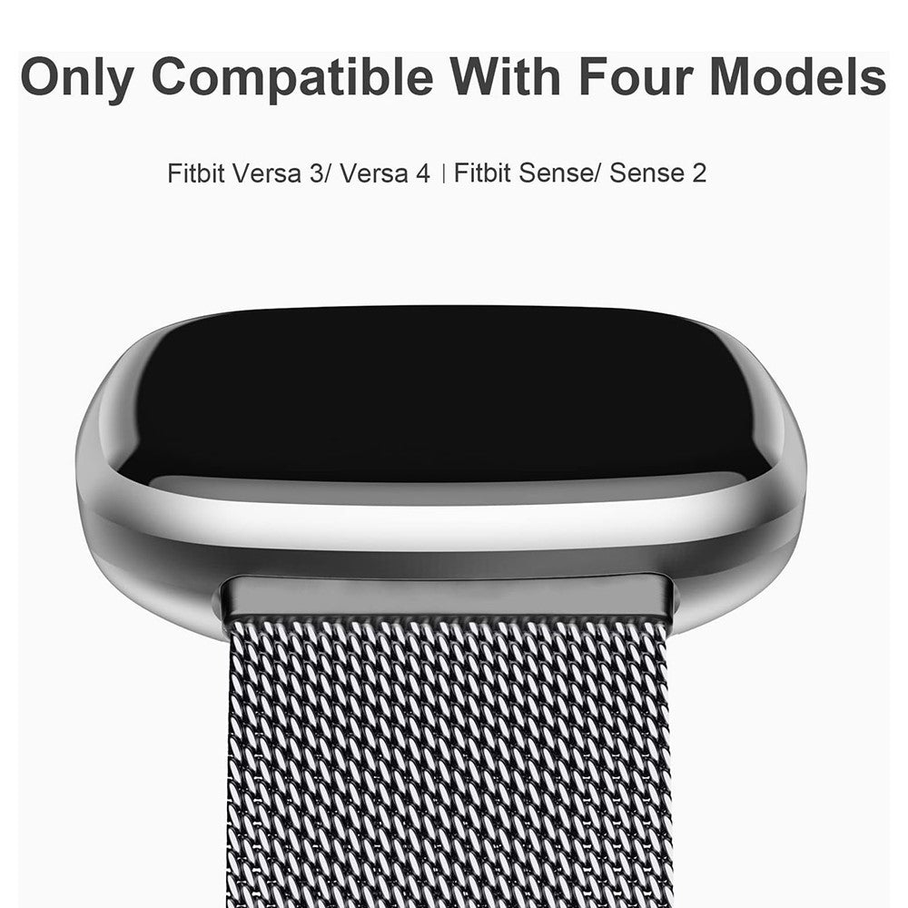 Vildt Fed Metal Universal Rem passer til Fitbit Smartwatch - Sølv#serie_1