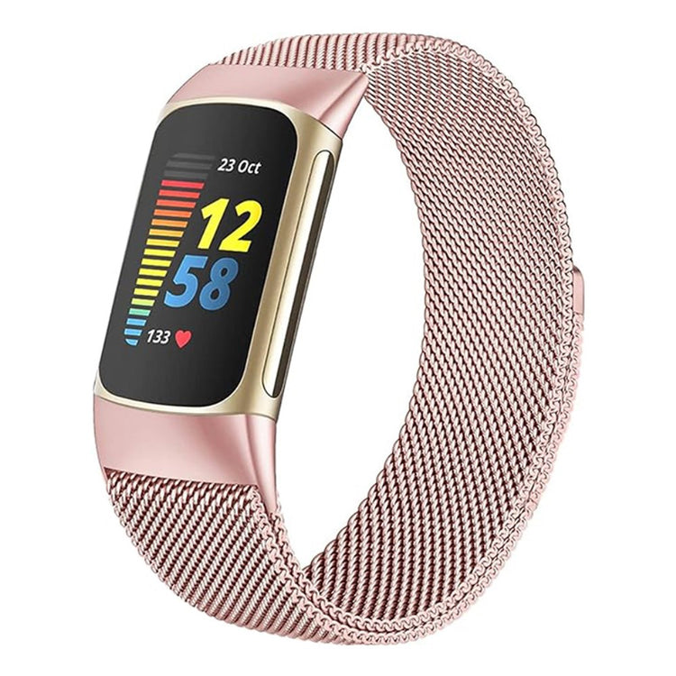 Super Nydelig Metal Rem passer til Fitbit Charge 2 - Pink#serie_5