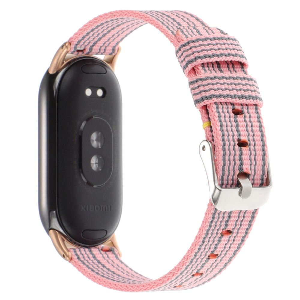 Super Smuk Nylon Rem passer til Xiaomi Smart Band 8 - Pink#serie_6