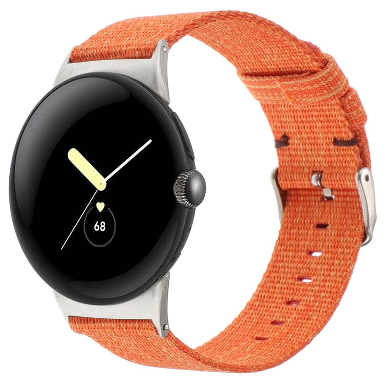 Nylon Universal Rem passer til Google Pixel Watch / Google Pixel Watch 2 - Orange#serie_4