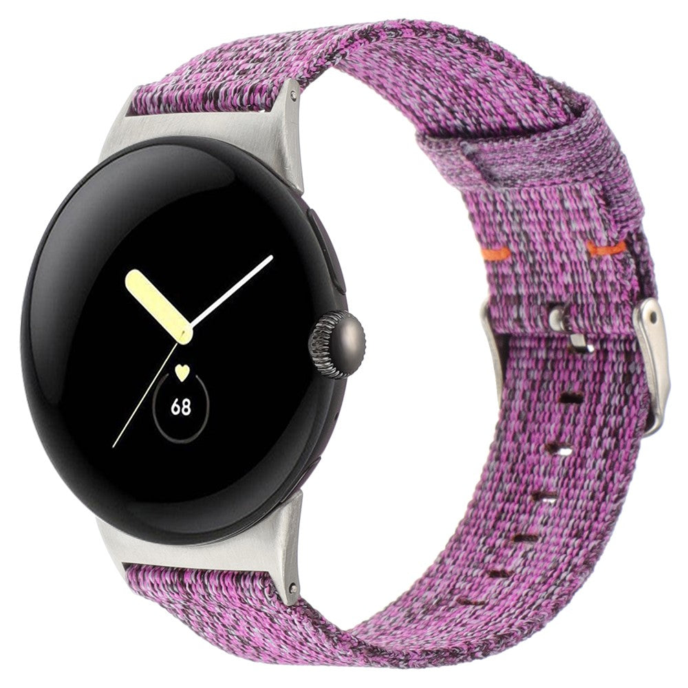 Nylon Universal Rem passer til Google Pixel Watch / Google Pixel Watch 2 - Lilla#serie_5