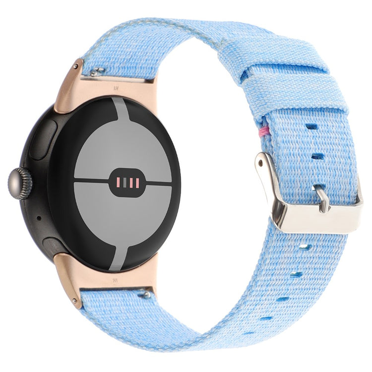 Nylon Universal Rem passer til Google Pixel Watch / Google Pixel Watch 2 - Blå#serie_8