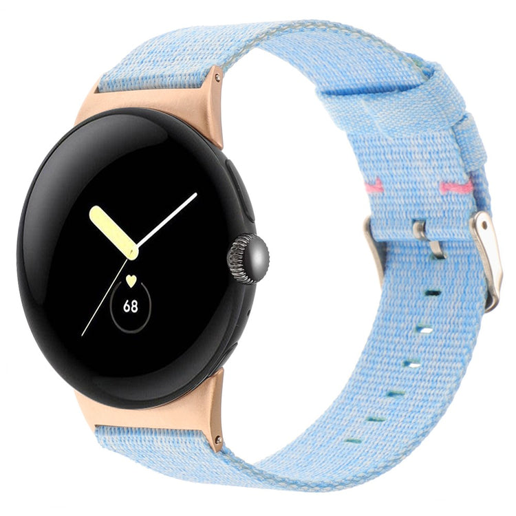 Nylon Universal Rem passer til Google Pixel Watch / Google Pixel Watch 2 - Blå#serie_8